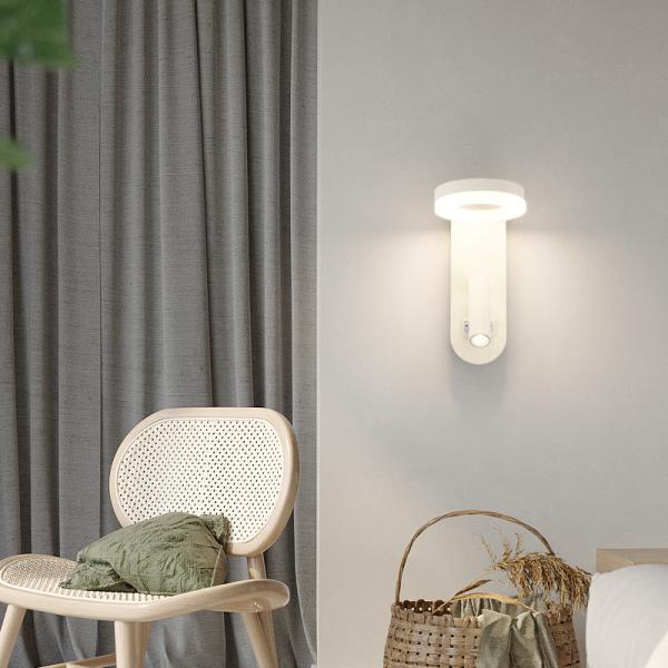 Reading Wall Lamp acrylic ball Bedside Wall Sconce double switches reading lamp Hotel Villa headboard wall light