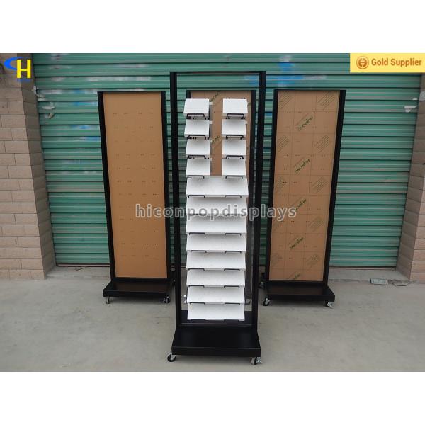 4 Casters Metal Rolling Display Shelves For Grocery Store Porducts Promotion