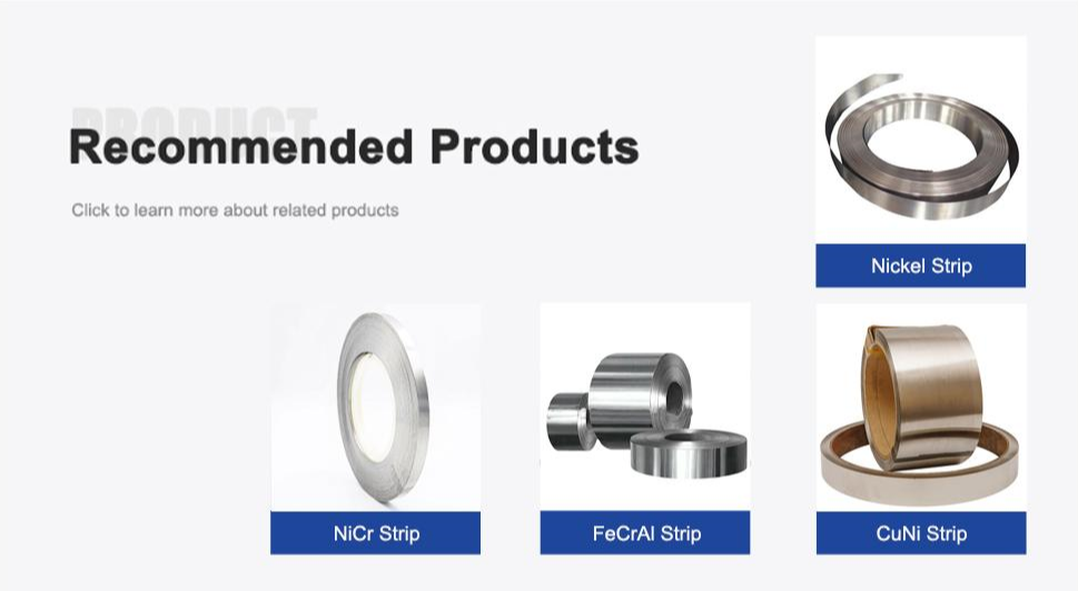NiCr conductive Strips Cr20Ni80 for Optimized Hydrogen Electrolysis
