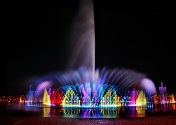 Large Scale Outdoor Square Water Fountains , Magic Musical Fountain Project