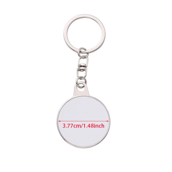 Simple Valentine's Day Gift Customized Double Sided Sublimation Blank Heart Shape Keychain Pendant