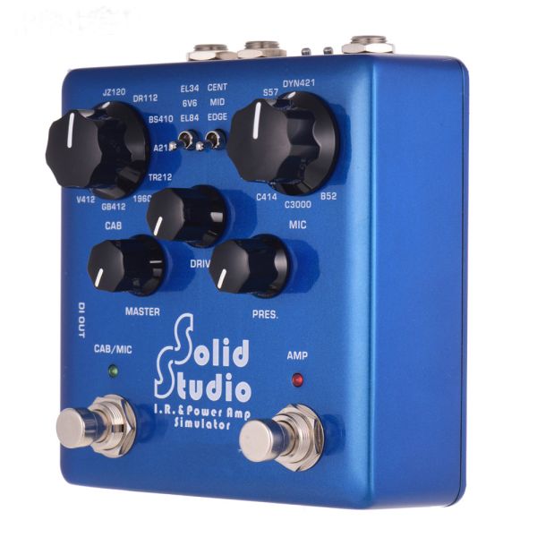 Solid Studio IR Power Amp Simulator Guitar Multi Effect Pedal Dual Footswitch Builtin 8 Cabinet 8 Microphone True Bypass