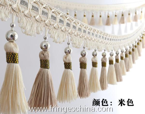 Handmade fashionable chain beads lace tassels fringes for curtain/sofa/pillow/stage decoration
