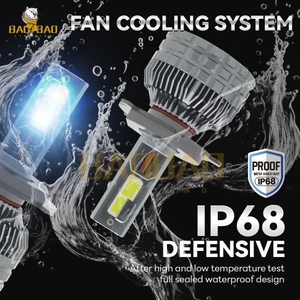 6 Copper 180W H4 H11 H4 H1 Metal LED Headlight Bulb For Car Accessories