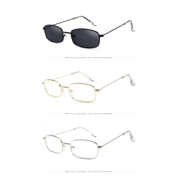 Vintage Rectangle Hot Sale Sunglasses Alloy Mirror Steampunk Women