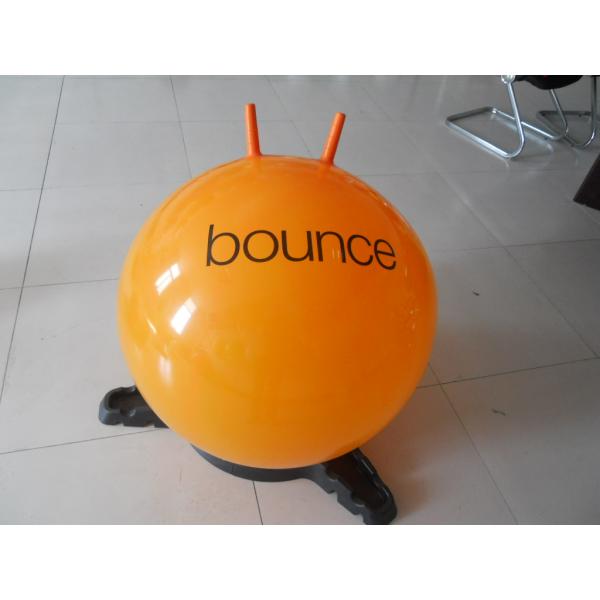 Orange Hip Hop Space Hopper Ball 18 Inch For Ages 3 - 6 Kangaroo Bouncer