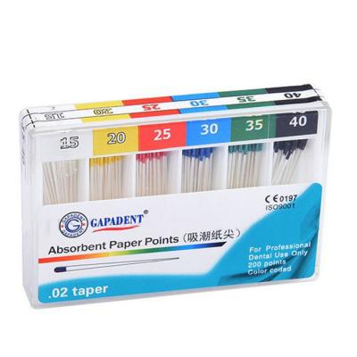 Popular Supply Gutta Percha Point Absorbent Paper Points for Dental