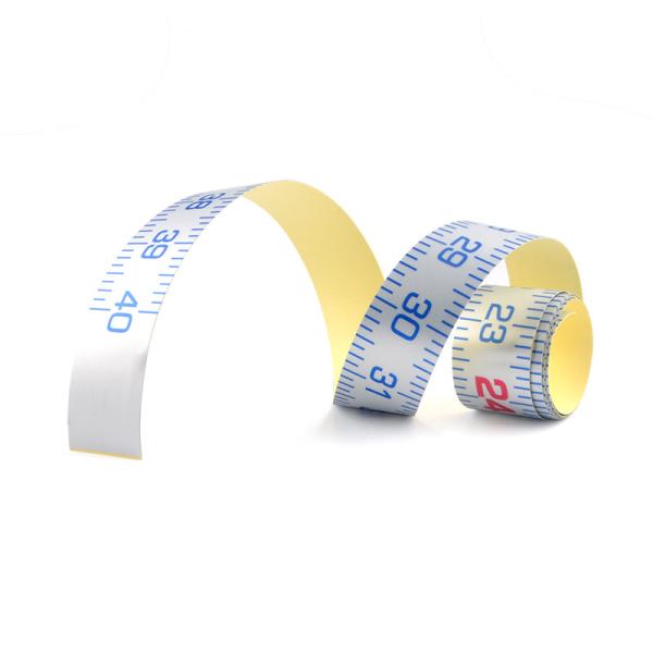 40 pulgadas Logotipo personalizado longitud impermeable vinilo de alta calidad de la regla de pescado de medida de cinta con retroadhesivo