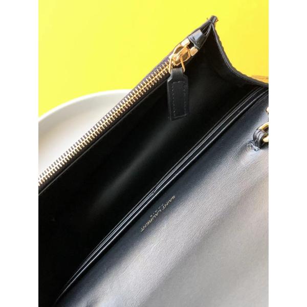 Tassel Kate цепи золота сумки черноты телячьей кожи YVES ST LAURENT небольшой