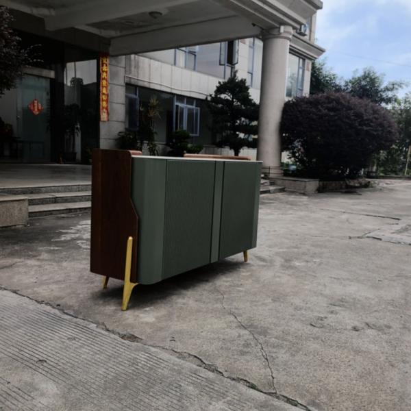 Mesa consola con diseño profesional para sala de estar moderna con tapa de cerámica y mármol