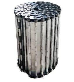 Hinged Stainless Steel slat Chain Plate Link Conveyors Belt for Chip