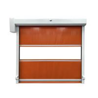 Puerta de alta velocidad de rollo resistente al viento. Sensor de radar y cortina de PVC de 0,8 mm. 0,6-2,5 m/s ajustable.