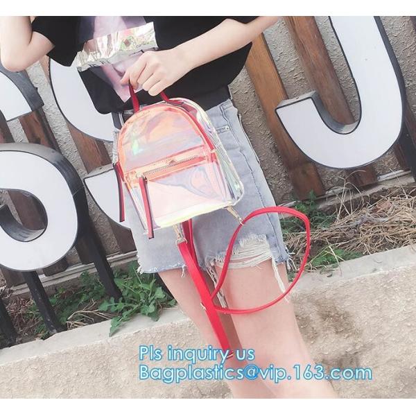 Promotion school waterproof pvc clear backpack for kids, transparent clear pvc backpack, Shoulder Straps Backpack PVC To