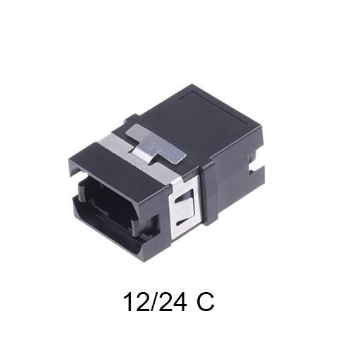 Black Color MPO Fiber Optic Adapter 12C / 24C / 36 C Easy Operating