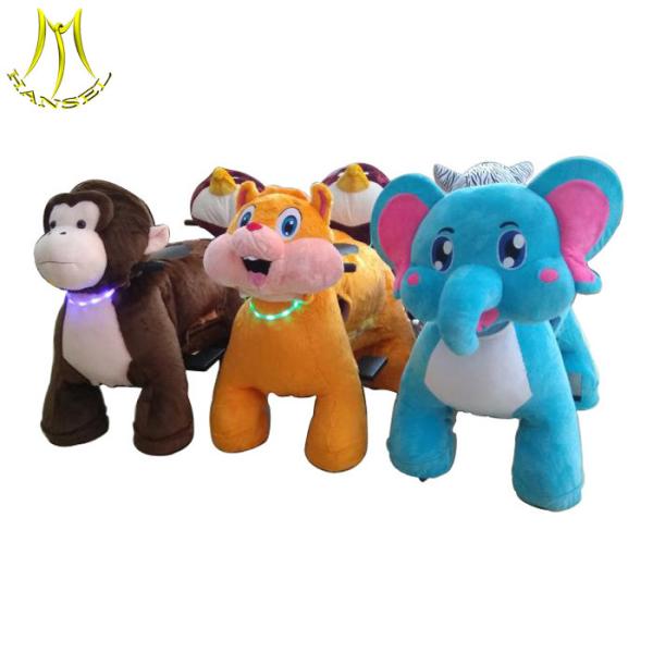 Hansel high quality China popular electric plush 4 wheel zippy scooter for kids