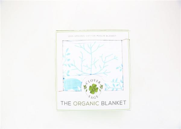 Organic Extra Soft Baby Blankets Four Breathable Layers 120X120cm Eco Friendly