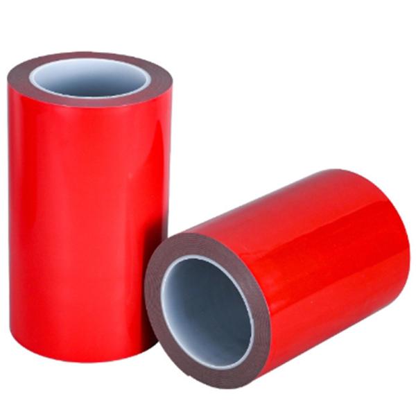 Heat-Resistant  Red Film Gray Acrylic Double-Sided Adhesive Waterproofing