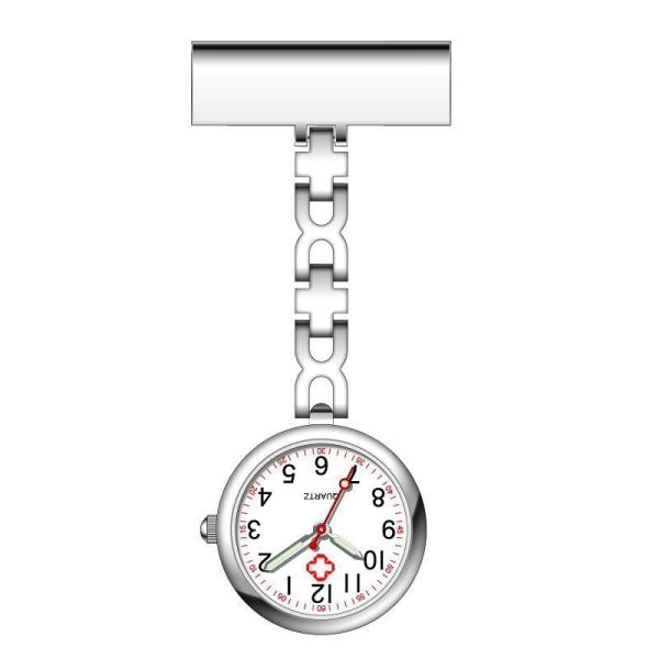 Nurse Watch FOB Nurse Pocket Watch Silver Hospital Quartz Clock Luminous Doctor Watches Creative Doctor Nursing Gift 5pc