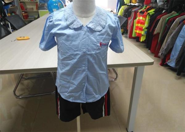 Breathable Children's Style Clothing Light Blue Lapel For Secondary School Chorus