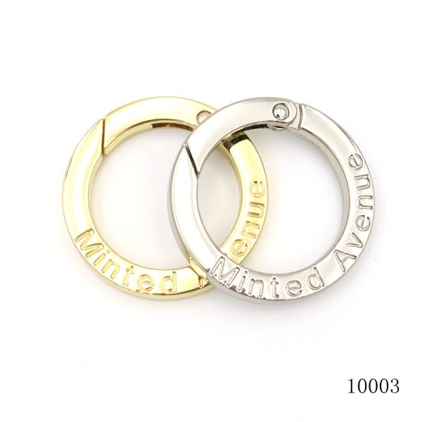 26mm Nickel Round Flat Spring O Ring Carabiner for HandBags Accessories