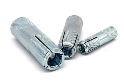 Metric Carbon Steel Wedge Anchor , Full Knurled Female Concrete Anchors
