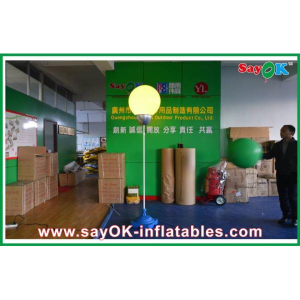 2m Dia Nylon Cloth Inflatable Led Lighting Ball Decoration With White Stand