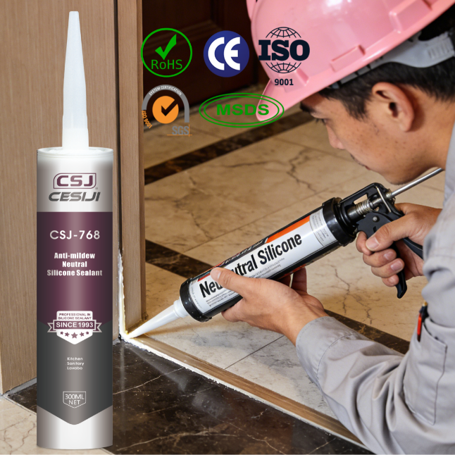 Anti-Mold Neutral-Cure Silicone Sealant for Bathrooms & Kitchens in High-Humidity Environments