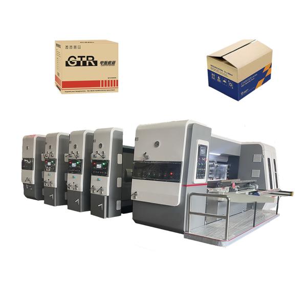Коробка пиццы делая утюгом рифленую печатную машину 380V Flexo коробки