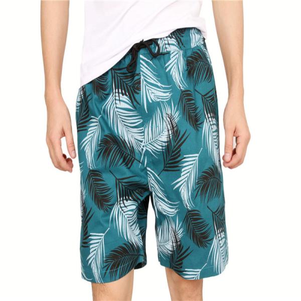 100% Cotton Mens Printed Cotton Shorts Floral Cotton Shorts