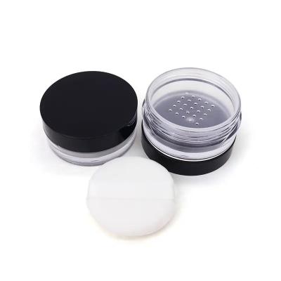 Empty round box oz loose powder case powder packaging with sifter