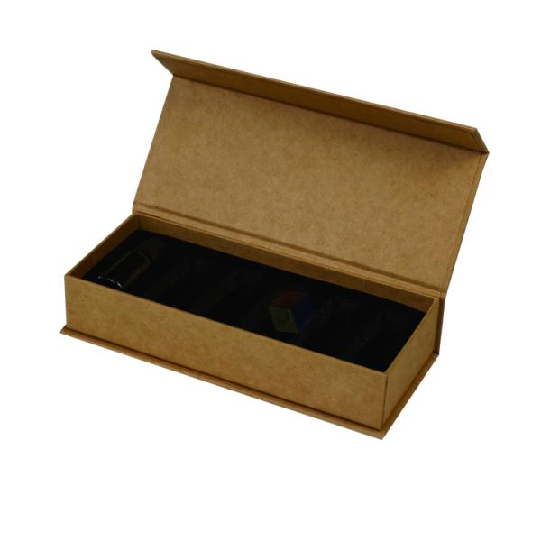 Embalaje de botellas de cartón Kraft Papel Sero Cosmético Goteador Cajas regalo con espuma de inserción Cajas rígidas