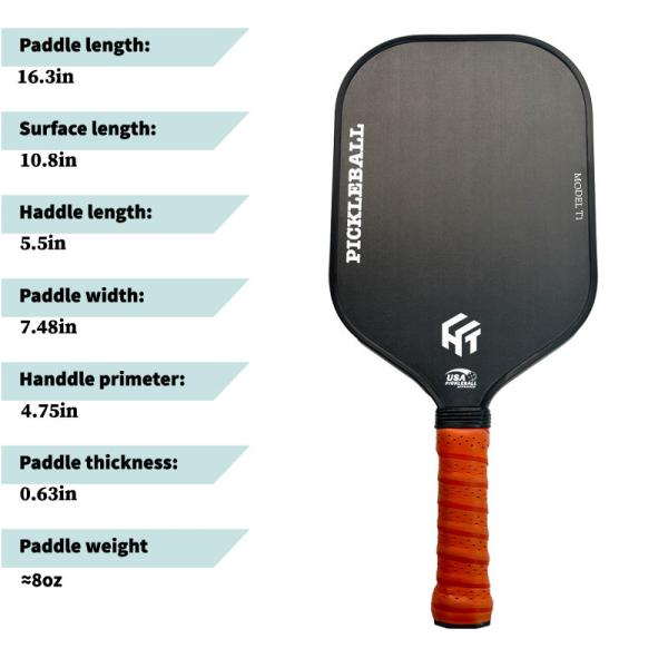 Customized Competition Pickleball Paddle Carbon Fiber USAPA Approved