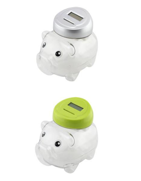 ABS Digital Currency Colorful Piggy Bank For Kids Purple Yellow Pink Blue Green