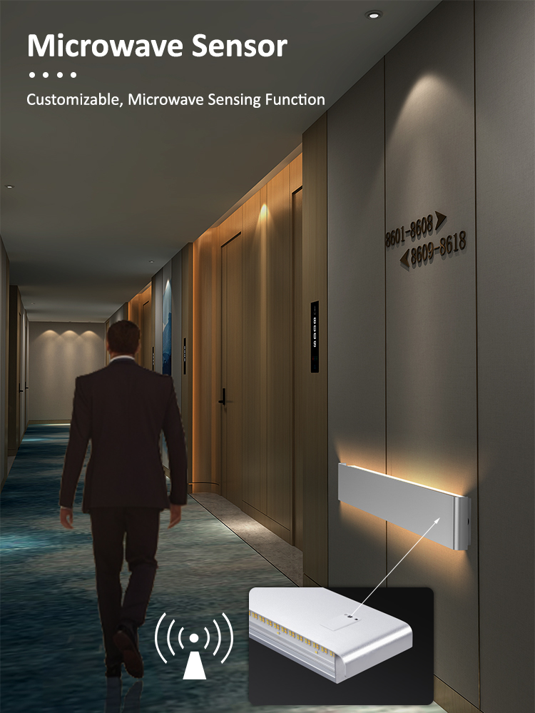 Adjustable CCT LED Linear Wall Light with Aluminum Construction for Wall-Mounted Installation
