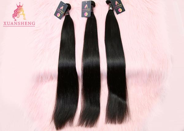 No Tangle Remy Human Hair Weave / Full And Thick Silky Straight Hair Bundles