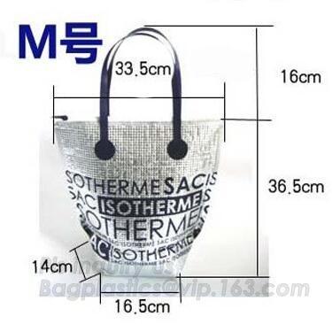 soft loop handle red color 6p free clear PVC bag, handle PVC vinyl packaging bag for gifts, vinyl PVC handles bags with