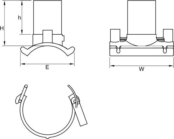 PE Electrofusion Saddle Straight Through HDPE / PE100 Pipe Fittings PN16 PN12.5 PN10 PN8