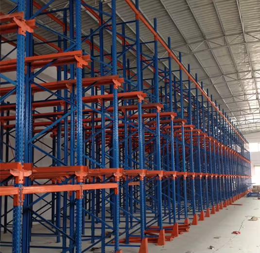 Forklift Operated Warehouse Shuttle Racking System Semi Automated Storage Solution