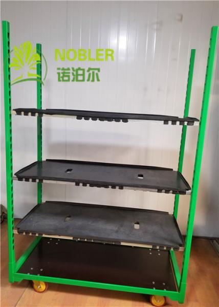 Trole personalizado carros galvanizado quente da flor da estufa da madeira compensada para o transporte
