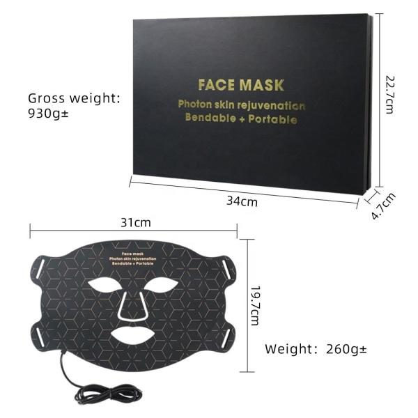 Led Facial Masks Comfort for Skincare and Mask Therapy Light Red Output Power 5V DC 3000MA