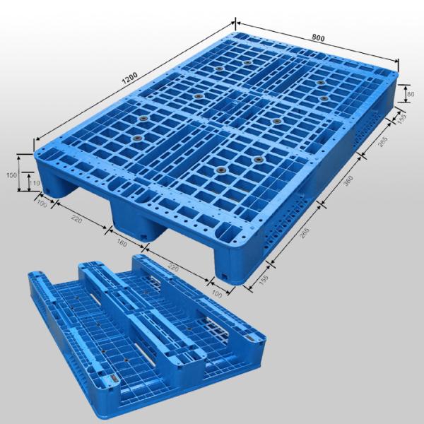 Static Load 6T Single Faced Style HDPE Material Heavy Duty Industrial Plastic Pallets 1110