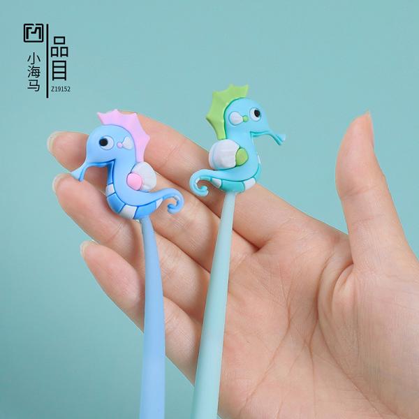 Cute dibujos animados Blue Gel Tinta Plumas dibujos animados Animal de escritura Plumas 0.5 mm estilos variados Plumas Papelería para la escuela Oficina Casa Estudiante Niños Regalo de cumpleaños