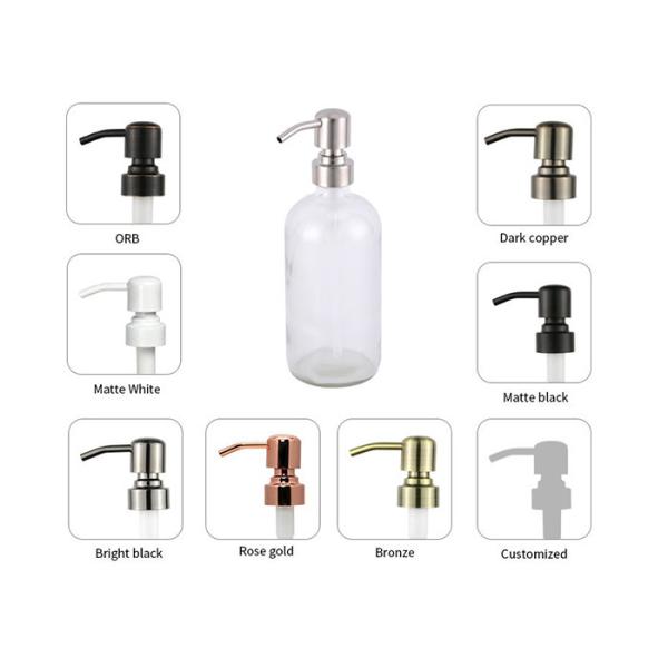 Customized Hotel Cosmetic Lotion Pump Stainless Steel Shampoo Pump