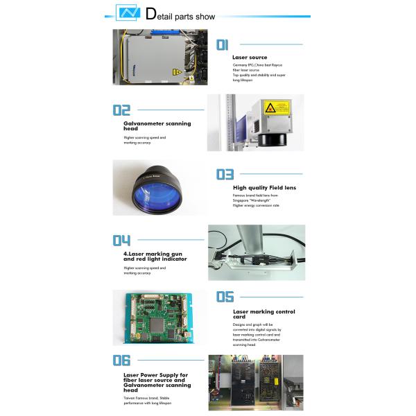 20W 30W 50W Separate Portable Fiber Laser Marking Machine for Metal Stainless Steel