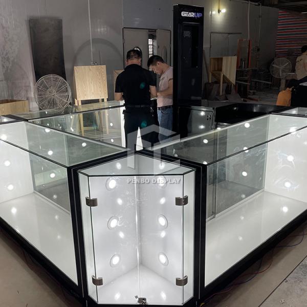 Закаленная фара вставки витринного шкафа 6pcs розницы сотового телефона стекла 10mm толстая