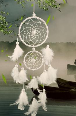 White Dream Catcher Feather Decoration Home Decor Yiwu Craft, Party Decoration pretty Colors Available Wholesale Indian