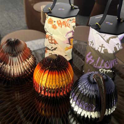 Designer Bedside Folded Paper Lamp Lantern Souvenir Lighting Halloween Gift