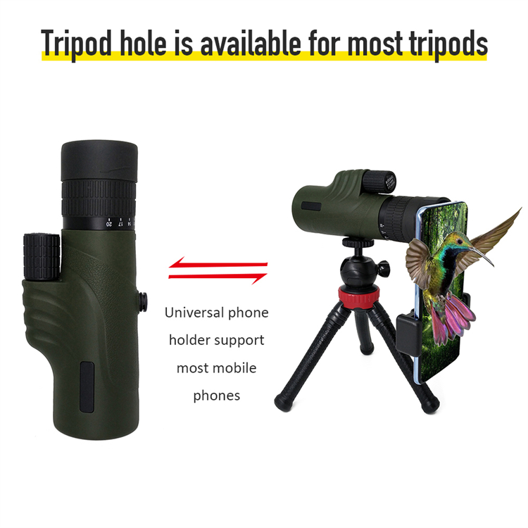 Телескоп 8-20x42 сигнала телескопичный сильный Monocular с зажимом мобильного телефона