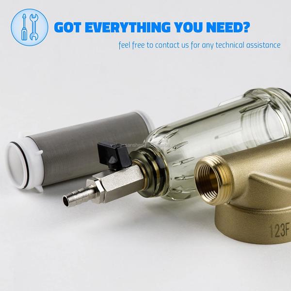 SS316 Well Water Hose Sediment Filter Reusable Pin Down