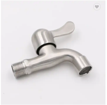 Garrafa clássica de banheiro com um único cabo polido de aço inoxidável cromo 304